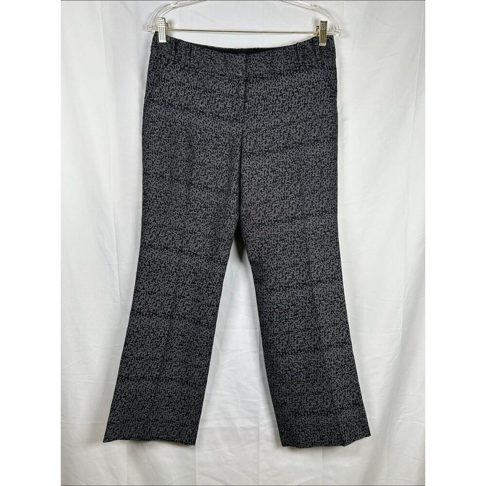 The Limited Drew Fit Black White Flare Dress Pants Size 8 Low Rise Career Office